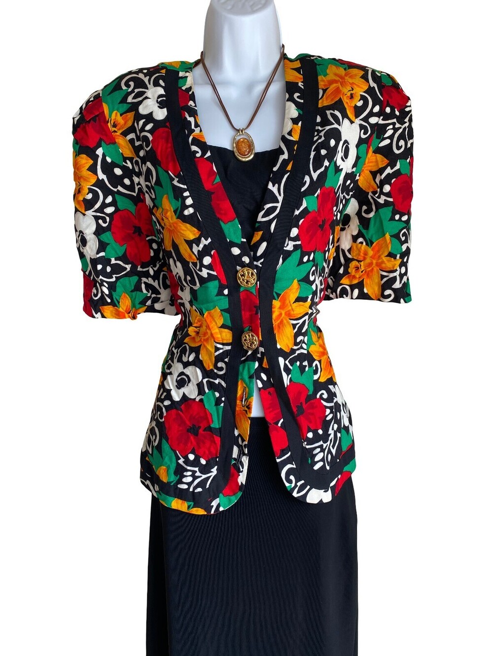 VTG Lady Carol Women's Plus 20 Floral Button Up Blouse Cottagecore Whimsigoth